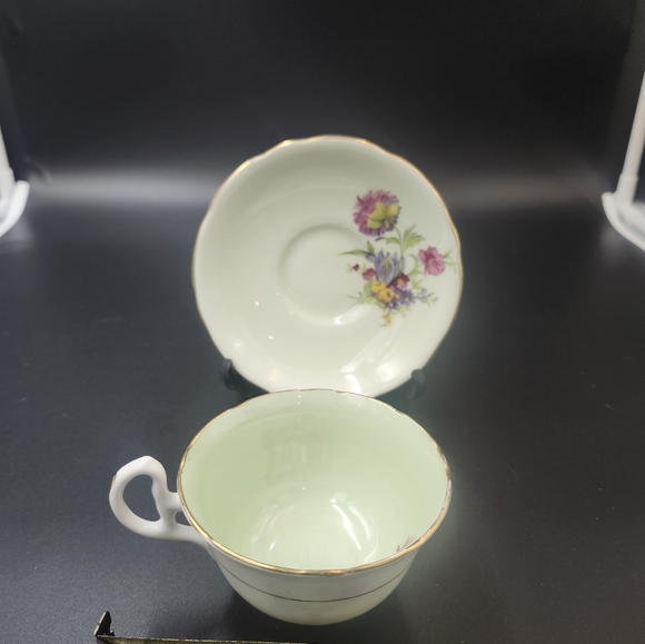 Royal Stafford bone china Lime Tea cup and saucer - Picture 10 of 12